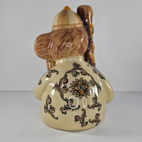 Monkey Chimpanzee Statue Shushing Holding Stick Branch Club - Picture 5 of 8